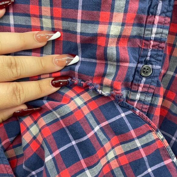 J. Crew Women Cotton Plaid Pattern Button Up Long Sleeve Shirt - Picture 6 of 9